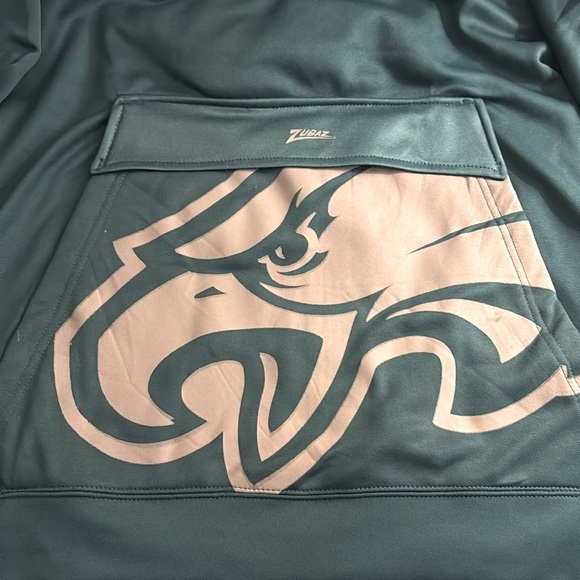 ❌SOLD❌NWT [Zubaz] Phaladelpha Eagles NFL 1/4 Zip Big Pocket Logo Hoodie Men's M - Picture 7 of 10